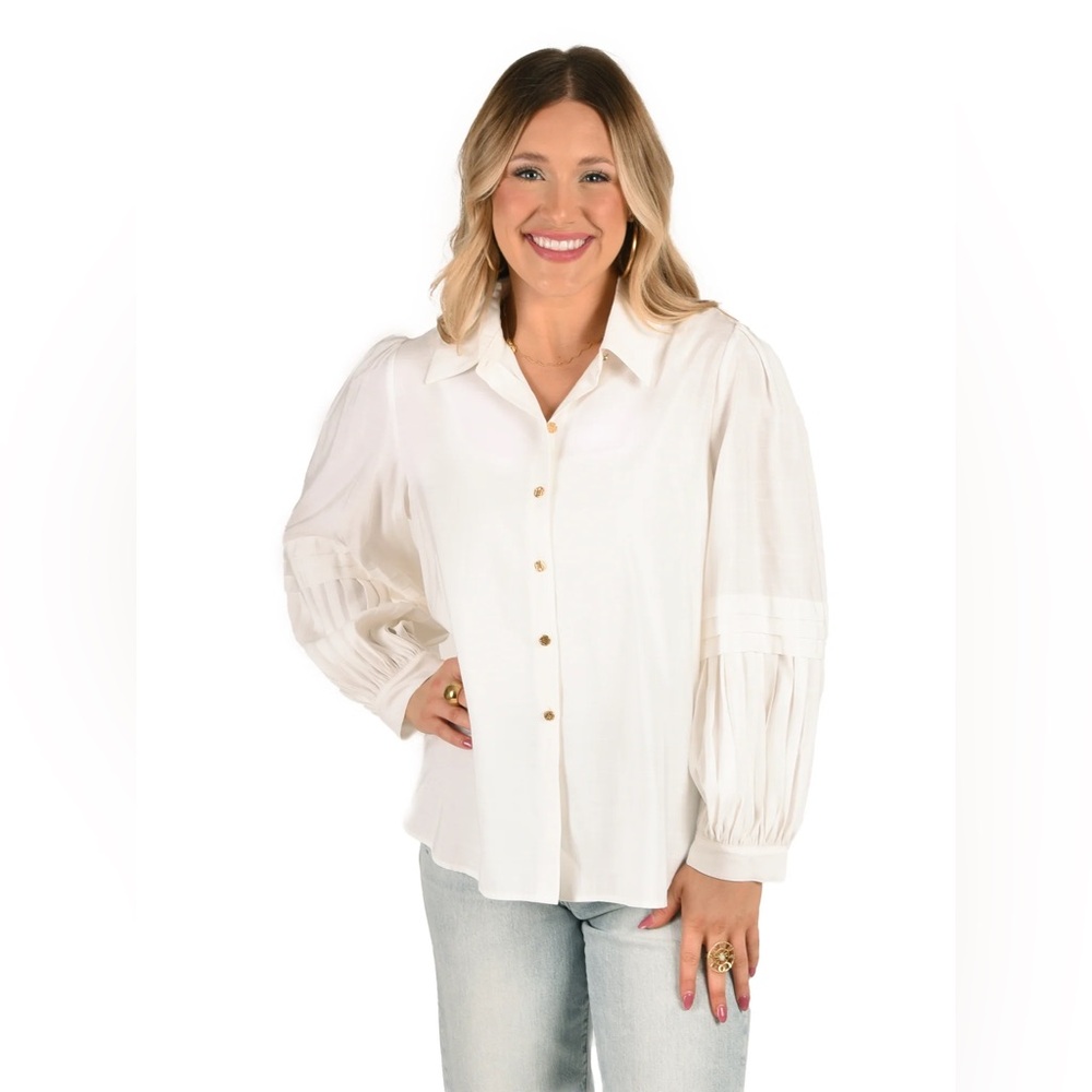 Emily McCarthy White Oxford Womens Size S